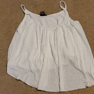 White flowy crop top